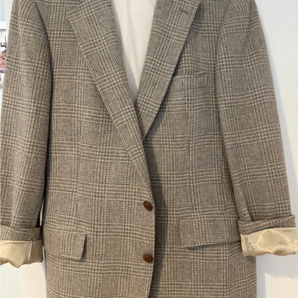 Ralph Lauren Beige Plaid Sport Coat Blazer - Picture 2 of 8